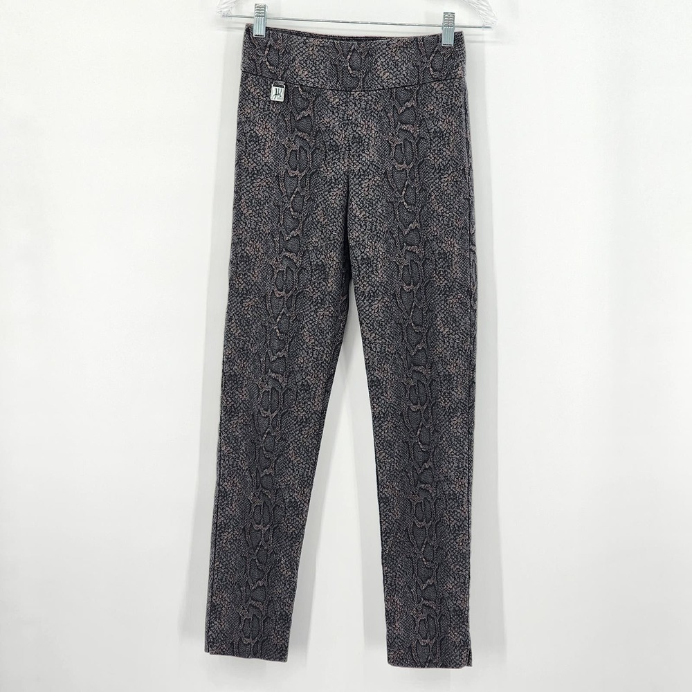 Joseph Ribkoff Snakeskin Legging Pants Gray Size 2